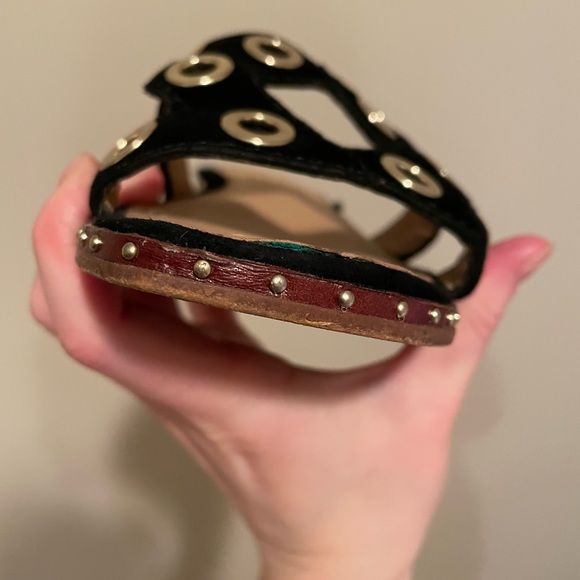 Maje black suede tie up sandals. Can wear just as slides too! :) - Picture 10 of 12